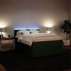 vidaXL Boxspringbett mit Matratze Dunkelgrün 160x200 cm Samt 3290085 Bild 5