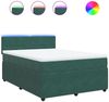 vidaXL Boxspringbett mit Matratze Dunkelgrün 160x200 cm Samt 3290085 Bild 2