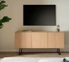 TV-Lowboard Breda in Eiche 150 x 70 cm Komforthöhe Bild 5