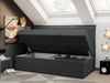 Kinderbett BANCO, Boxspringbetten für Kinderzimmer, Jugendbett, Einzelbett mit Matratze - Dunkelgrau Stoff - Topper Visco Bild 2