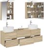vidaXL Badezimmermöbel-Set 5 pcs Sonoma-Eiche Ingenieurholz und Glas 3406873 Bild 3