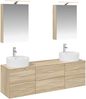 vidaXL Badezimmermöbel-Set 5 pcs Sonoma-Eiche Ingenieurholz und Glas 3406873 Bild 2