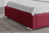 99rooms Salvio Polsterbett 200x200 cm Velours MONOLITH Bordeaux ohne Bettkasten Bild 2
