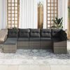 vidaXL Sofa Set mit Kissen 7 pcs Grau Poly Rattan 3346809 Bild 3