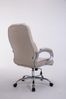 Bürostuhl SYDNEY Stoff - 113x66x70, Creme Stoff Metall in Chromoptik Gestell ergonomische Bürostühle Homeoffice Stuhl mit Rollen Bild 4