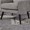 LVHOM Sessel aus Leinenstoff mit Knopfsteppung, Relaxsessel mit Massivholzbeinen, Polstersessel für Wohnzimmer & Büro, bis 130kg, Hellgrau Bild 4