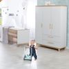 roba Kinderkleiderschrank 3-türig 'Caro' - Soft-Close - Drehtürenschrank - Lichtgrau / Goldeiche Bild 2