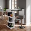 Bartisch-Set Dana Weiß 108 x 50 cm mit 2 Barhockern Vicco Bild 4
