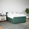 vidaXL Boxspringbett mit Matratze Dunkelgrün 160x200 cm Samt 3290097 Bild 4