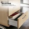 bümö basic Rollcontainer mit Schubladen, Container aus Holz in Buche - Rollwagen für's Büro als Schreibtisch Unterschrank, Bürocontainer od. Schreibtischcontainer mit Relinggriffe, 1606-6-6-RE Bild 2