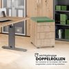 bümö basic Rollcontainer mit Schubladen, Container aus Holz in Buche - Rollwagen für's Büro als Schreibtisch Unterschrank, Bürocontainer od. Schreibtischcontainer mit Relinggriffe, 1606-6-6-RE Bild 4