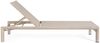 Gartenliege Persiko verstellbar - Textilene Hellbeige & Aluminium Natur mit Holz-Optik Bild 2