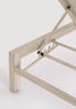 Gartenliege Persiko verstellbar - Textilene Hellbeige & Aluminium Natur mit Holz-Optik Bild 5