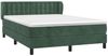 Doppelbett, Polsterbett mit Matratze Samt Dunkelgrün 140x200 cm Bild 3
