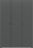 Kleiderschrank 3-türig Carter in grau 120 x 176 cm Bild 2