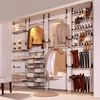 vidaXL Teleskop-Garderobe mit Stangen und Regal Aluminium [321114] Bild 3
