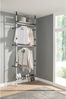 vidaXL Teleskop-Garderobe mit Stangen und Regal Aluminium [321114] Bild 5