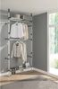 vidaXL Teleskop-Garderobe mit Stangen und Regal Aluminium [321114] Bild 4
