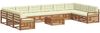 vidaXL Sofagarnituren 11 pcs Natur und Creme Massivholz Akazie 3374250 Bild 2