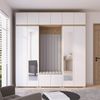 Garderoben-Set Aura Version 10: Kleiderschrank mit Polsterpaneelen, Schuhschrank Flur und Eingangsbereich (weiß/Artisan-Eiche /Trinity 32), 225 x 40 x 210 cm Bild 3