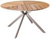 riess-ambiente Gartentisch DESIGNO 120cm natur/greige - Holz-Design, Metall, In- & Outdoor (Einzelartikel, 1-St), wetterfest & für 4 Personen - ideal für Garten, Terrasse oder Balkon Bild 2