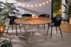 riess-ambiente Gartentisch DESIGNO 120cm natur/greige - Holz-Design, Metall, In- & Outdoor (Einzelartikel, 1-St), wetterfest & für 4 Personen - ideal für Garten, Terrasse oder Balkon Bild 3