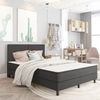 vidaXL Boxspring-Bettgestell Grau Stoff 140x200 cm 287456 Bild 1
