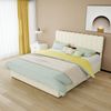 Modern Minimalist Upholstered Bed, 160x200 cm, Beige, Multi-Functional Bedroom Furniture with Soft and Comfortable Headboard, High-Profile Storage Base with Gas Lift Mechanism, Mattress Not Included. Bild 4