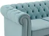 Vente-unique - CHESTERFIELD Sofa SamtStoff Blau - B 88 cm x H 72 cm x L 168 cm Bild 3