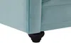 Vente-unique - CHESTERFIELD Sofa SamtStoff Blau - B 88 cm x H 72 cm x L 168 cm Bild 4