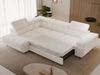GRAINGOLD Ecksofa L-Form Argon L, Couch mit Wellenfeder, mit Schlaffunktion und Bettkasten, Cord-Stoff, Creme, Rechts Bild 4