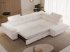 GRAINGOLD Ecksofa L-Form Argon L, Couch mit Wellenfeder, mit Schlaffunktion und Bettkasten, Cord-Stoff, Creme, Rechts Bild 5