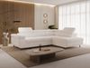 GRAINGOLD Ecksofa L-Form Argon L, Couch mit Wellenfeder, mit Schlaffunktion und Bettkasten, Cord-Stoff, Creme, Rechts Bild 3