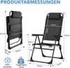 TLGREEN Campingstuhl Klappstuhl mit Kopfkissen, (5-stufig verstellbar Gartenstuhl Liegestuhl, 4 St), für Outdoor Balkon Strand bis 120 kg belastbar Bild 3