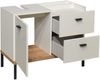 Waschbeckenunterschrank >Coco< in Asteiche Dekor / weiss - 79x63x38 (BxHxT) Bild 2
