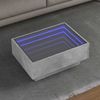 LED-Couchtisch, Sofatisch Betongrau 70x50x30 cm Holzwerkstoff Bild 2