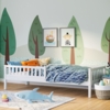 Bellabino 'Vils' Kinderbett 90x200 cm, weiß, Kiefer Massivholz, Montessori Bett mit Lattenrost und mit abnehmbarem Rausfallschutz
