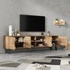 TV-Schrank, Lowboard mit 8 Ablagefächern, TV-Konsole für 70-Zoll-Fernseher, geeignet für Wohnzimmer, MDF, Holzfarbe, 180×40×55 cm Bild 4
