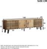 TV-Schrank, Lowboard mit 8 Ablagefächern, TV-Konsole für 70-Zoll-Fernseher, geeignet für Wohnzimmer, MDF, Holzfarbe, 180×40×55 cm Bild 5