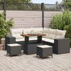 vidaXL Gartensofa-set mit Kissen 8 pcs Schwarz und Creme Poly-Rattan 3363955 Bild 1