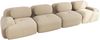 Modulares Ecksofa 75cm×388cm×103cm in Beige aus Cordstoff – rahmenlos, ohne Montage, 3 Pakete Bild 4
