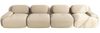 Modulares Ecksofa 75cm×388cm×103cm in Beige aus Cordstoff – rahmenlos, ohne Montage, 3 Pakete Bild 5