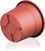 BigDean 6X Blumentopf Ø 25 cm Farbe Terrakotta Kunststoff Pflanztopf Containertopf Übertopf Pflanzkübel rund 25 x 18 cm Bild 3