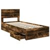 vidaXL Bettrahmen Geräucherte Eiche 90 x 200 cm Ingenieurs Holz 3408030 Bild 5