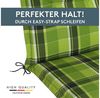 LILENO HOME Polsterauflage Niedriglehner, bequeme Sitzauflage für Gartenstühle, Stuhlkissen, (2 St, 2er Set), Gartenstuhl Auflage Karo Grün, Sitzpolster waschbar Bild 3
