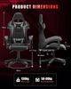 BIGZZIA Gaming-Stuhl mit LED - Gaming Chair Gamer Stühle RGB Licht, Beleuchtung Computerstuhl Höhenverstellbar Ergonomisch Bürostuhl Bild 3