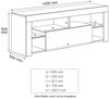 SONNI TV-Schrank Lowboard TV Schrank Weiß mit RGB-Lichteinblendung Bild 2