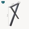 Tischgestell Klixjö 2er-Set Stahl 72x70x10 cm Schwarz [en. casa] Bild 5