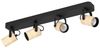 Eglo 900438 Spotleuchte CAYUCA Stahl schwarz, Holz braun GU10 4X3W L:58cm B:10cm H:12cm dimmbar Bild 5