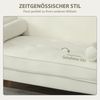 2-Sitzer Sofa Modern Mit Samtbezug & S-Federn - Kleines Sofa Zweisitzer Mit Kautschukholzbeine,Cremeweiß Bild 5